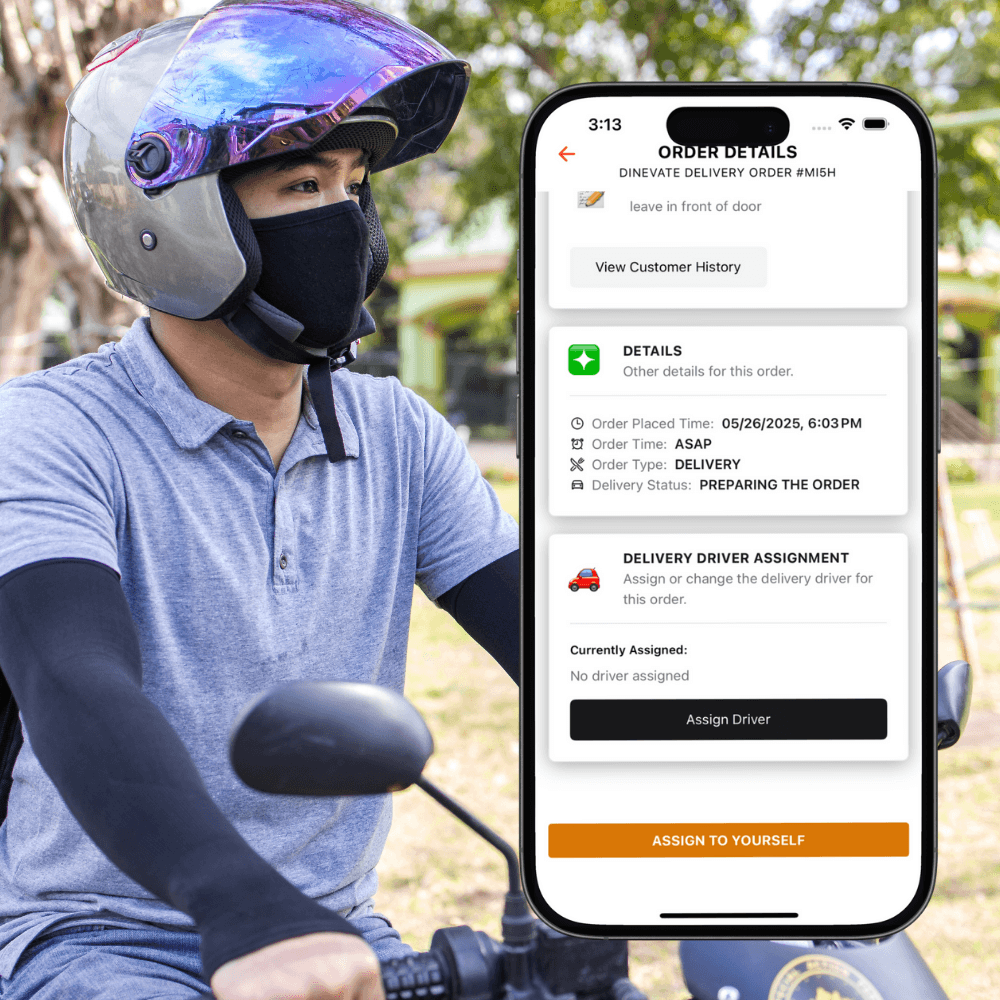 Dinevate Delivery - Real-time driver tracking