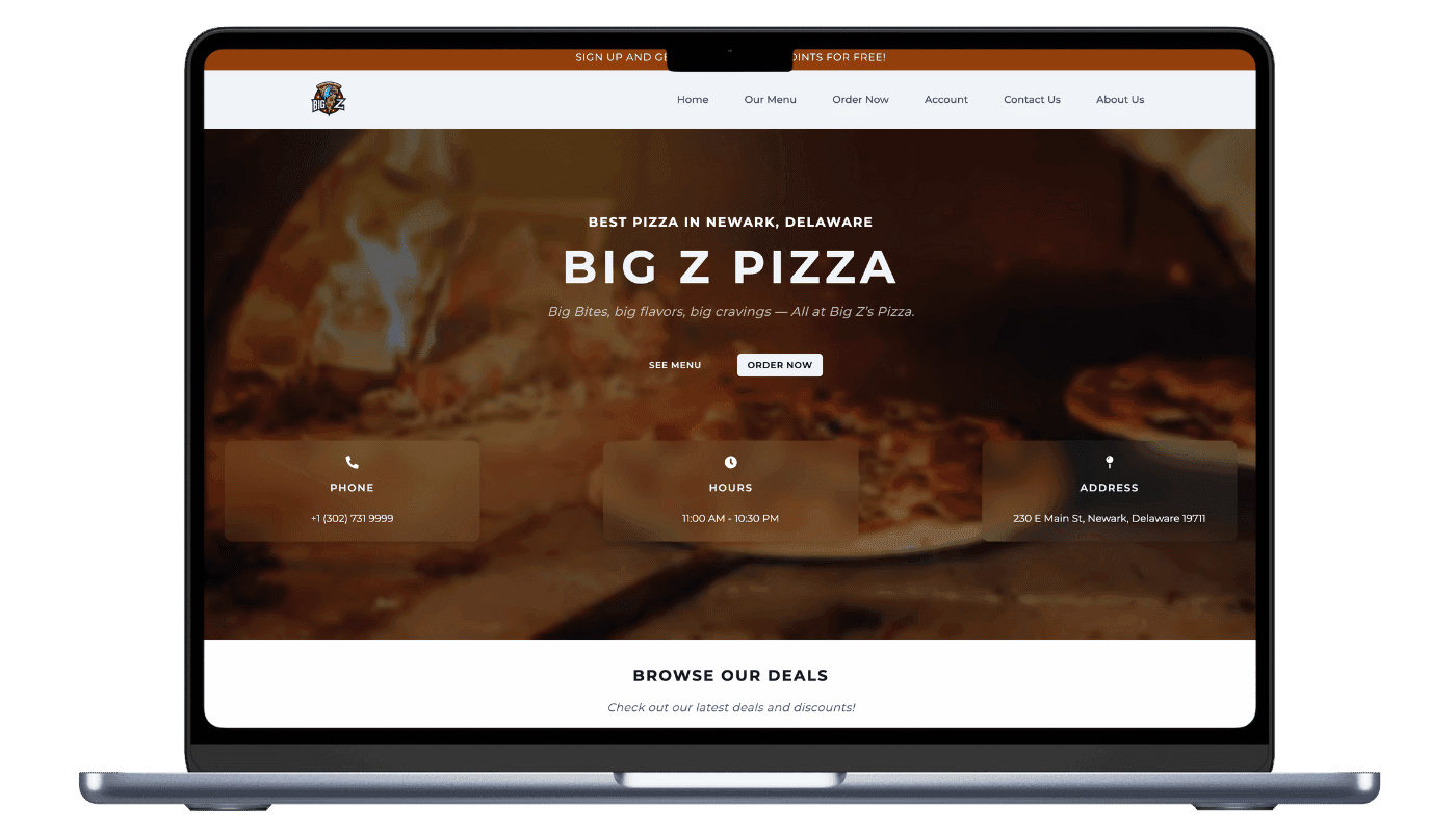 Beautiful restaurant website example