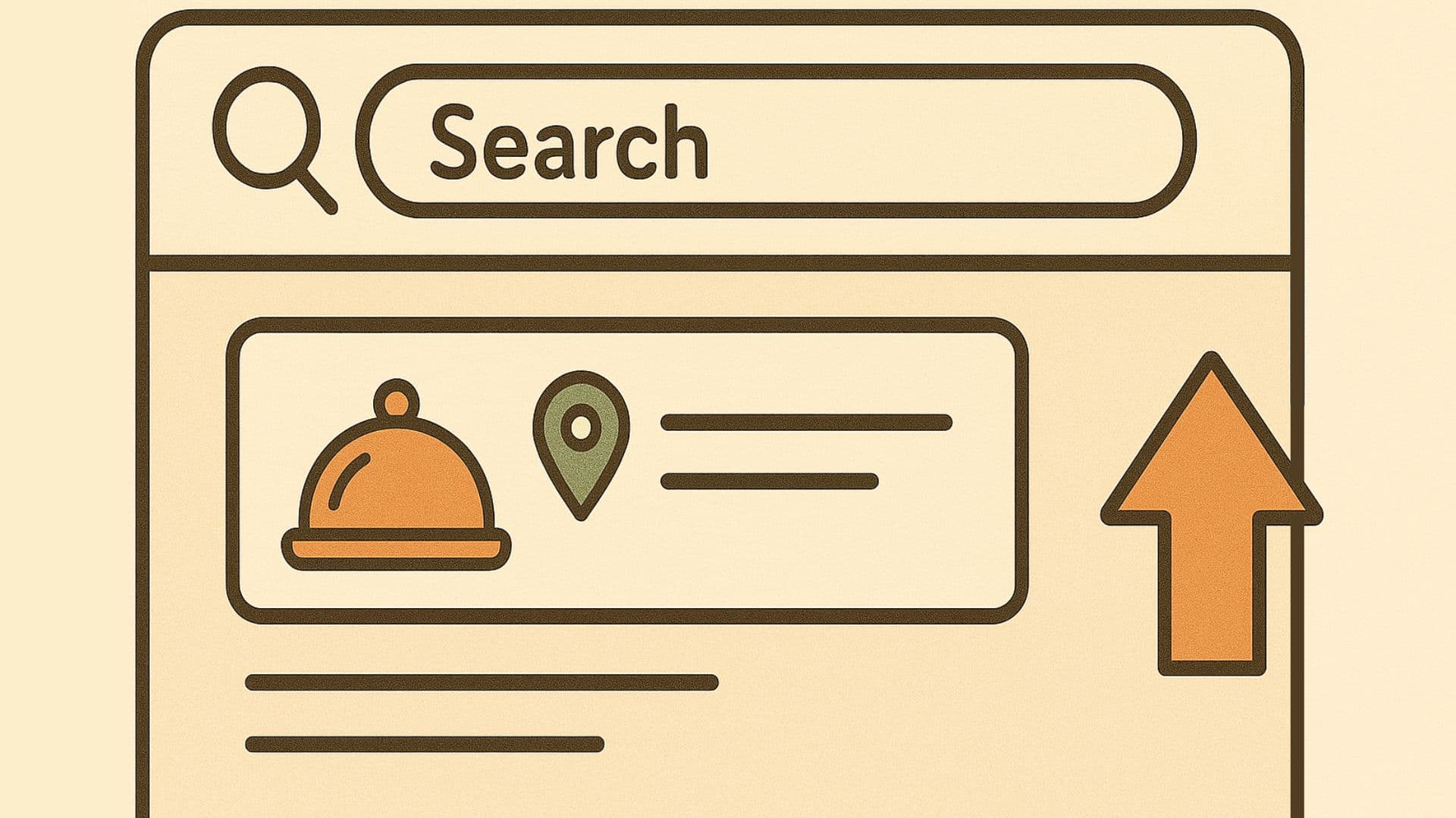 Search results showing your restaurant on top