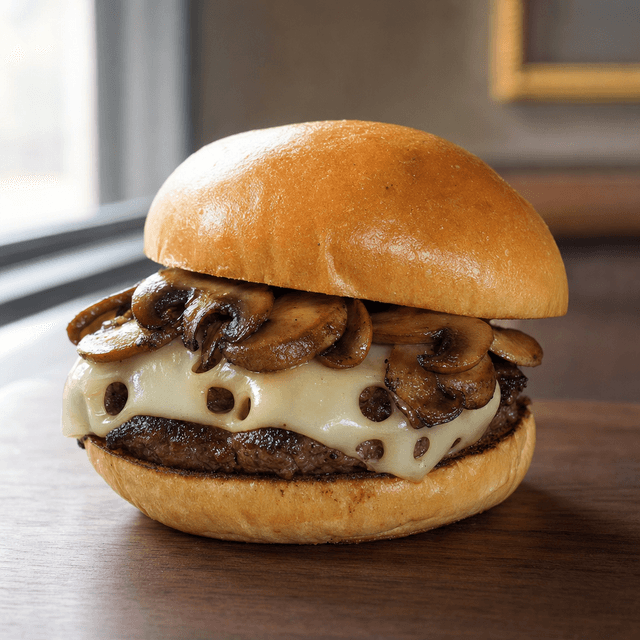 Mushroom and Swiss Burger