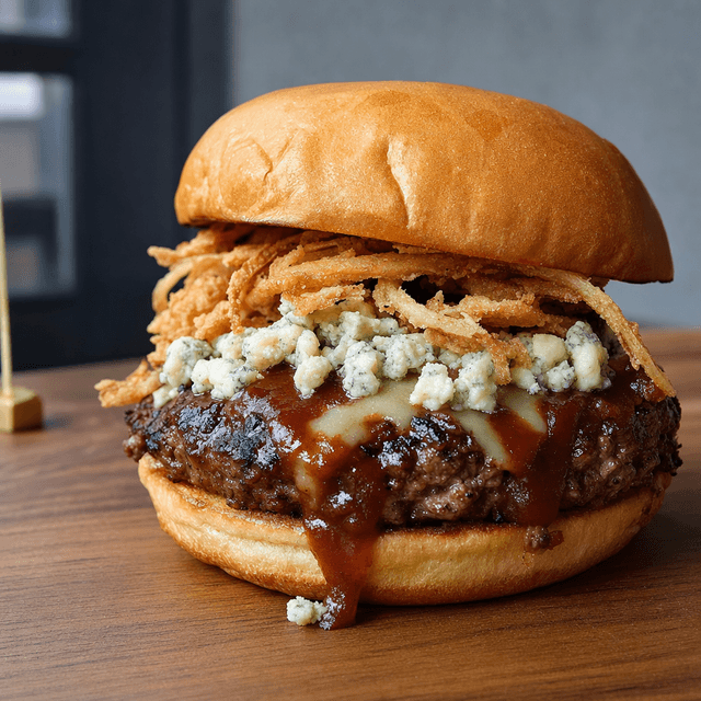 Smokey BBQ Bleu Cheeseburger