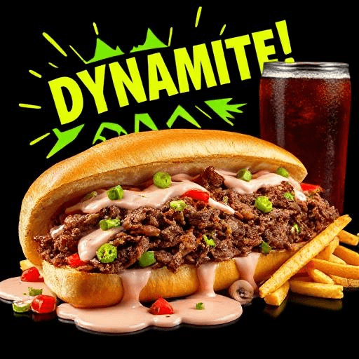 DYNAMITE PHILLY STEAK HOAGIE (SPICY)